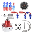 Adjustable Red Fuel Pressure Regulator Kit AN6 Hose Fittings 100PSI Gauge New. Price: $33.26.