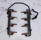 Lexus LS460 2007-2012 Fuel Rails With Injectors & Tube Upper Lower Used. Price: $323.00.
