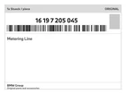 Genuine Bmw Metering Line 16-19-7-205-045 New. Price: $342.30.