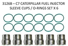 3126B - C7 Caterpillar Fuel Injector Sleeve Cup With Orings 2272911 8C0563 New. Price: $73.09.
