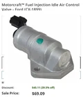 Genuine Motorcraft Idle Air Control Valve CX-1899 New. Price: $50.00.