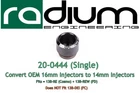 Radium 20-0444 Injector Seat For Mazda 13B-REW Fd + 20B-RE Cosmo 14MM Single New. Price: $25.55.