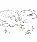 Mercedes R107 380,450,560SL Right Vertical Soft Top Rail 1077720219 New. Price: $79.00.