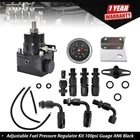 Universal Adjustable Fuel Pressure Regulator Kit 100PSI Guage AN6 Fitting Black New. Price: $36.91.