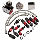 Black-red Adjustable Fuel Pressure Regulator Kit Oil 0-100PSI Gauge -6AN New. Price: $43.99.