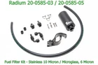 Radium 20-0585-03 Fuel Filter Kit For Nissan S14 S15 R32 R33 R34 S130 280ZX New. Price: $208.95.