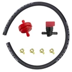 1/4" Id Fuel Hose 25" + Inline Gas Filter Shut Off Valve Com... New. Price: $16.88.