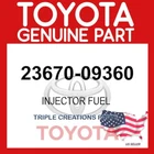Genuine Toyota 23670-09360 Injector Assy 2367009360 Oem New. Price: $390.69.