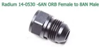 Radium 14-0530 -6AN Orb Female To 8AN Fitting Aluminum Black E85 Fuel Oil New. Price: $23.45.