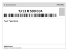 Genuine Bmw Fuel Feed Line 13-53-8-508-084 New. Price: $148.58.