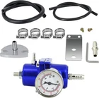 Aluminum Universal Adjustable Fuel Pressure Regulator Gauge+ Fitting Kit Blue New. Price: $19.99.