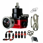 Black-red Adjustable Universal Aluminum Fuel Pressure Regulator Kit Efi Bypas... New. Price: $71.49.