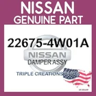 Genuine Nissan 22675-4W01A Damper Assy 226754W01A Oem New. Price: $95.46.