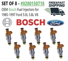 Genuine Bosch Set Of Fuel Injectors 1985-1997 Ford 5.0L 5.8L V8#0280150718 Remanufactured. Price: $177.45.