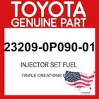 Toyota Genuine 232090P09001 Injector Fuel Assy 23209-0P090-01 Oem New. Price: $265.85.