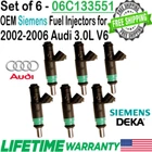 Oem Siemens X6 Fuel Injectors For 2002, 03, 04, 05, 2006 Audi A6 Quattro 3.0L V6 Remanufactured. Price: $139.00.