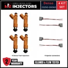 Set Of Denso Injectors & Connectors 23250-28060 2003 2011 Toyota 2.4L Remanufactured. Price: $161.50.