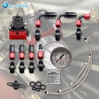 Universal Black + Red Adjustable Fuel Pressure Regulator Kit An 6 Fitting End New. Price: $38.99.