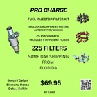 Fuel Injector Filter Kit / 9 Part Numbers 25 Pieces Each New. Price: $69.95.