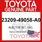 Genuine Toyota 23209-49058-A0 Injector Assy Fuel 2320949058A0 Oem New. Price: $332.71.