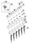 Genuine Mopar Fuel Rail 68507377AA New. Price: $257.87.
