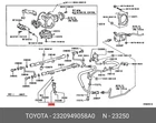 Genuine Fuel Injector, 2320949058A0 For Toyota 23209-49058-A0 Neu. Price: $451.67.