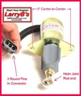 Larryb's 3935649 Fuel Shutoff Solenoid Fits Cummins 3" Spacing, Round PINS,12V New. Price: $94.00.